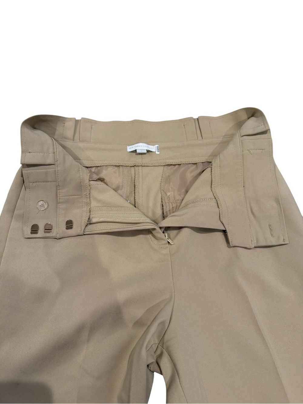 New York & Company High-Waisted Tailored Trousers in Tan - Picture 6 of 11